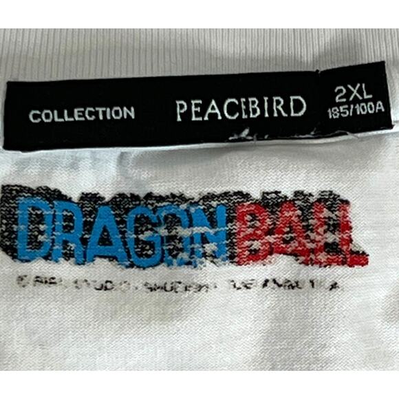 Dragon Ball Z x Peacebird White Graphic Tee 2XL | Goku Rare Anime T-Shirt - Picture 3 of 15